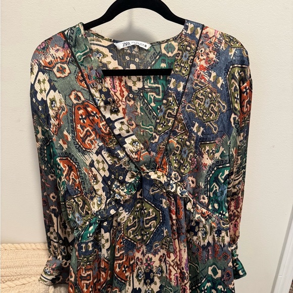 NWOT Multicolor Bohemian Zara Maxi Dress - Picture 6 of 6